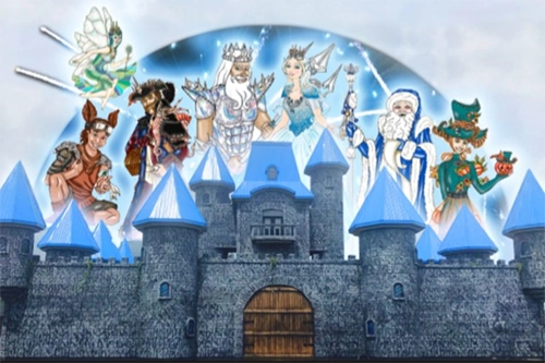 complexe atlantide-chateau magique-coloriage